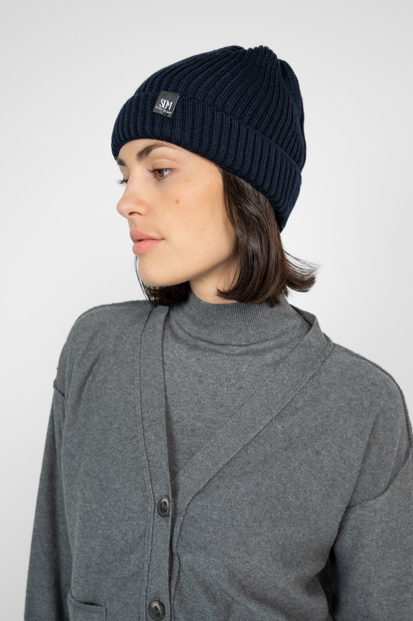 Merino Mütze navy